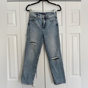 Straight Leg Distressed Light Wash Jeans from Express